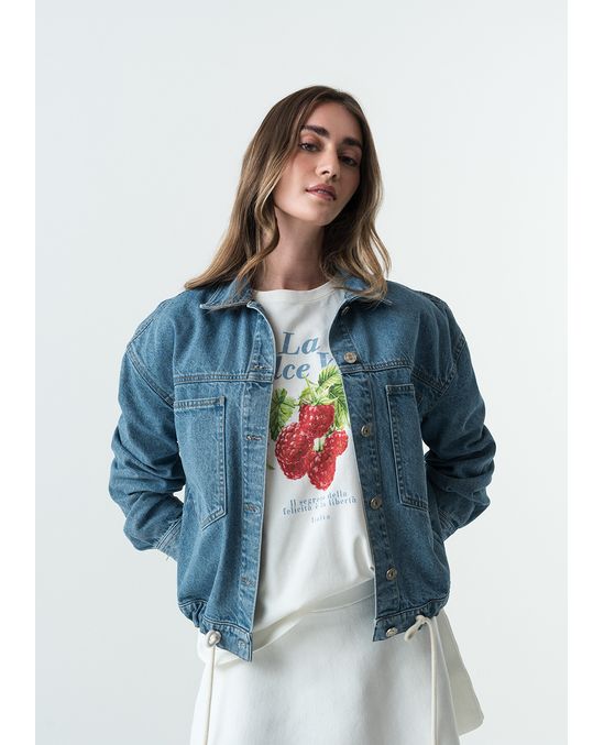 Chaqueta tipo Trucker en denim