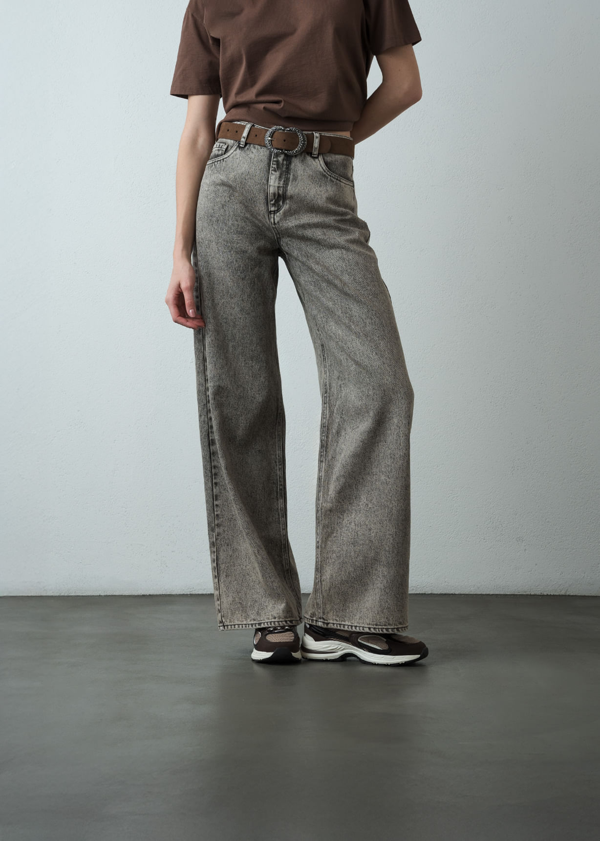 Jean Wide Leg con bolsillos