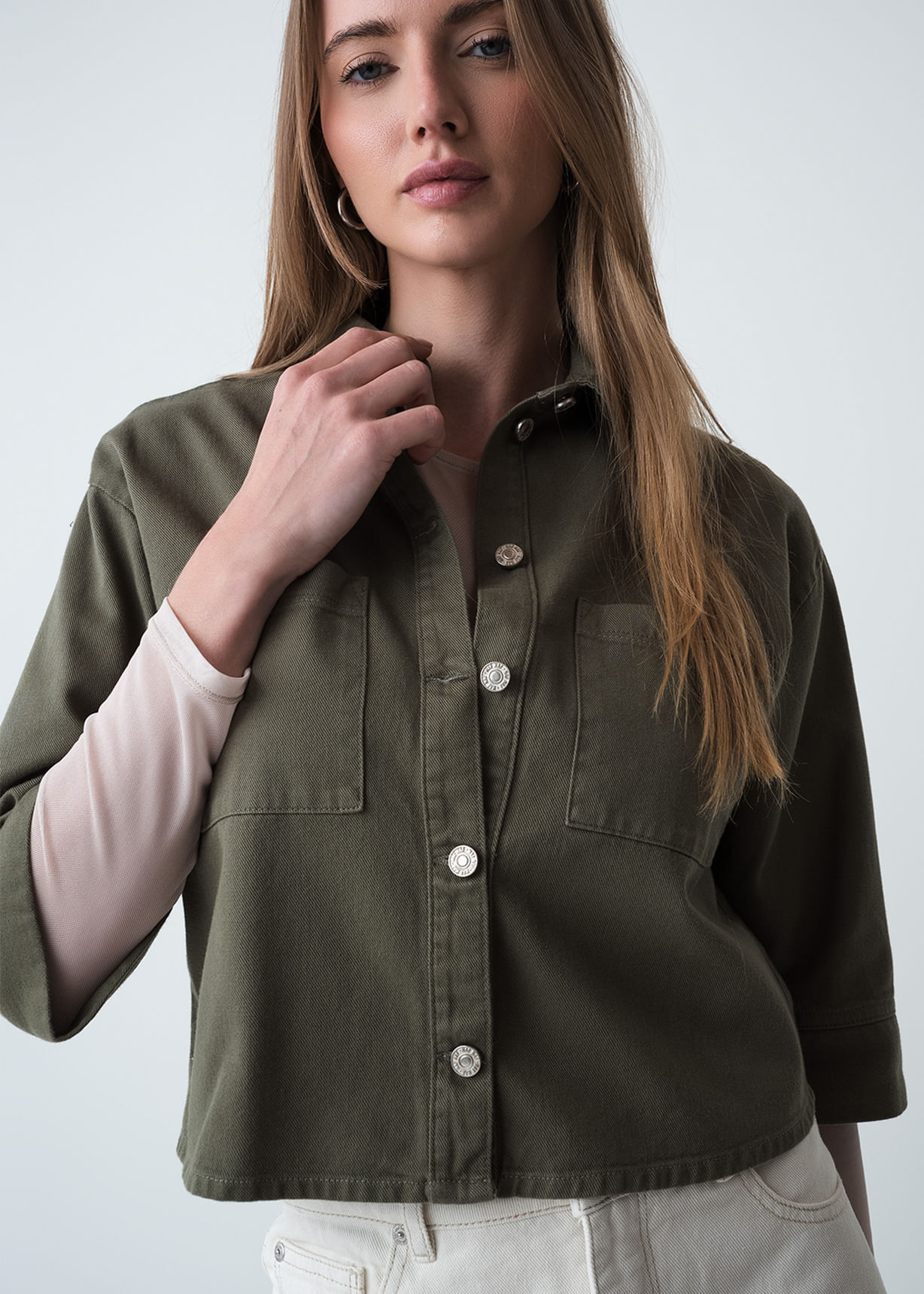Camisa corta en algodón
