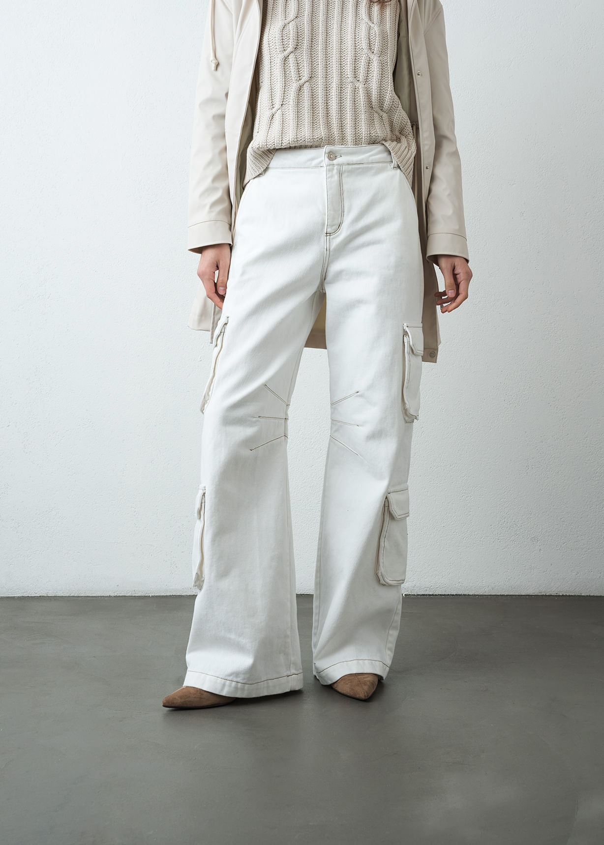 Jean Wide Leg tipo cargo