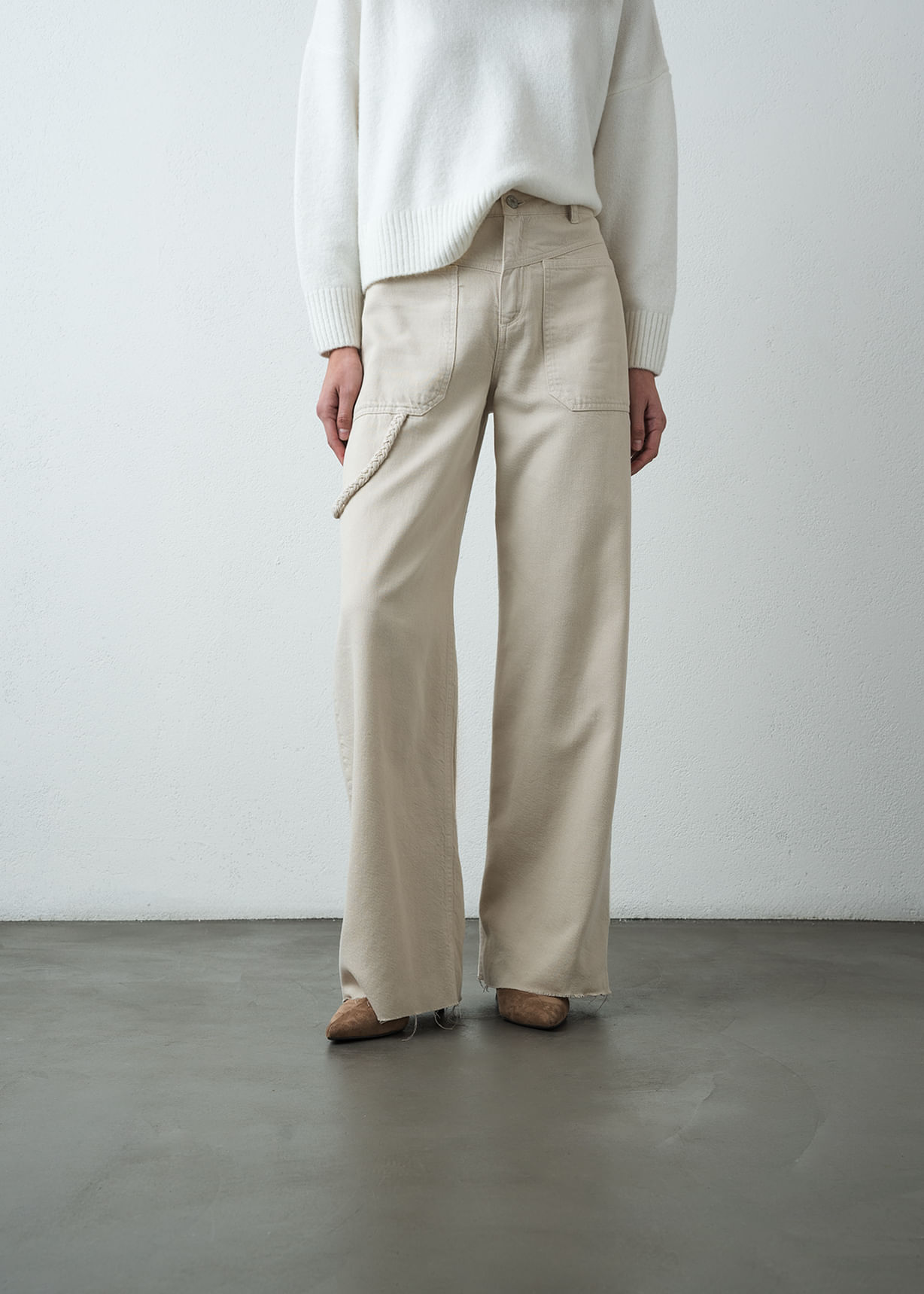Jean Wide Leg con cargadera