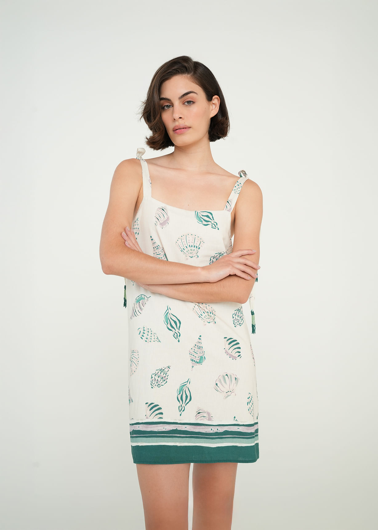 Vestido corto estampado para el verano