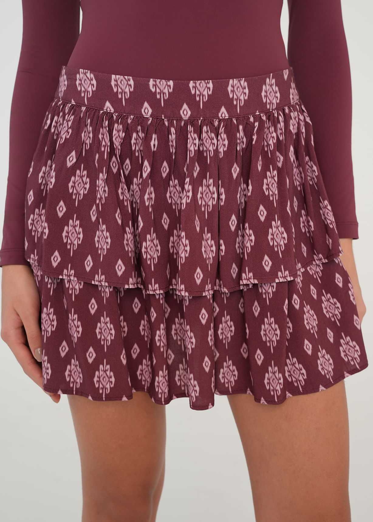 Falda estampada con bolero