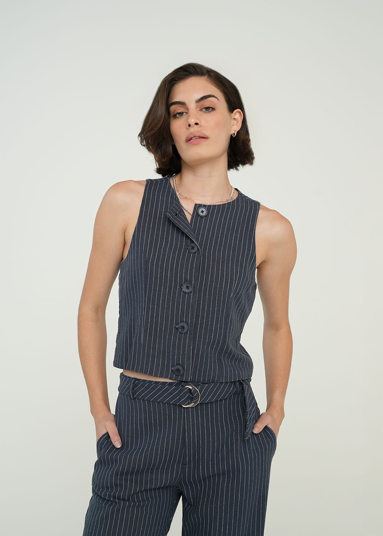 Camisa manga sisa a rayas