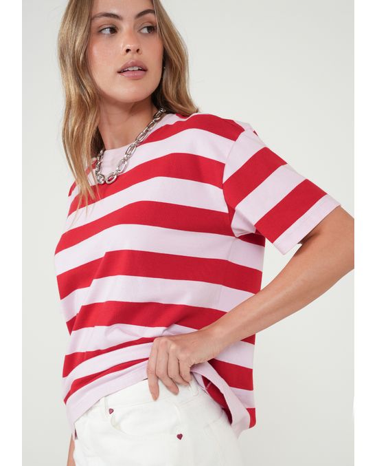 Camiseta a rayas manga corta