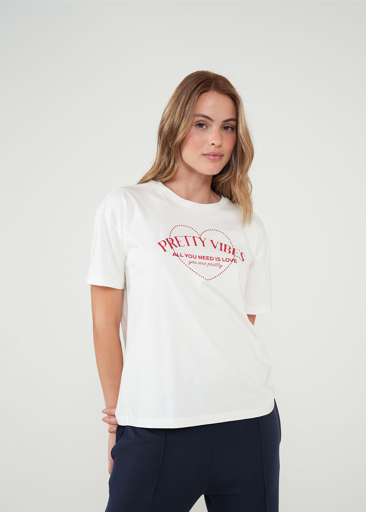 Camiseta básica estampada