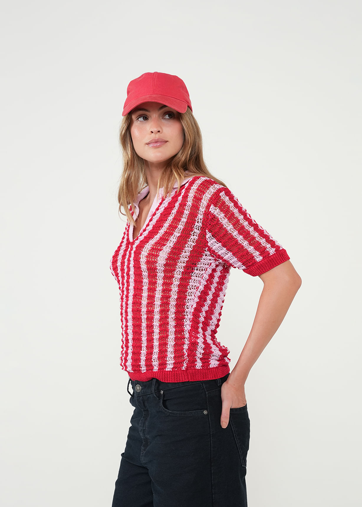 Camiseta tejida con botones