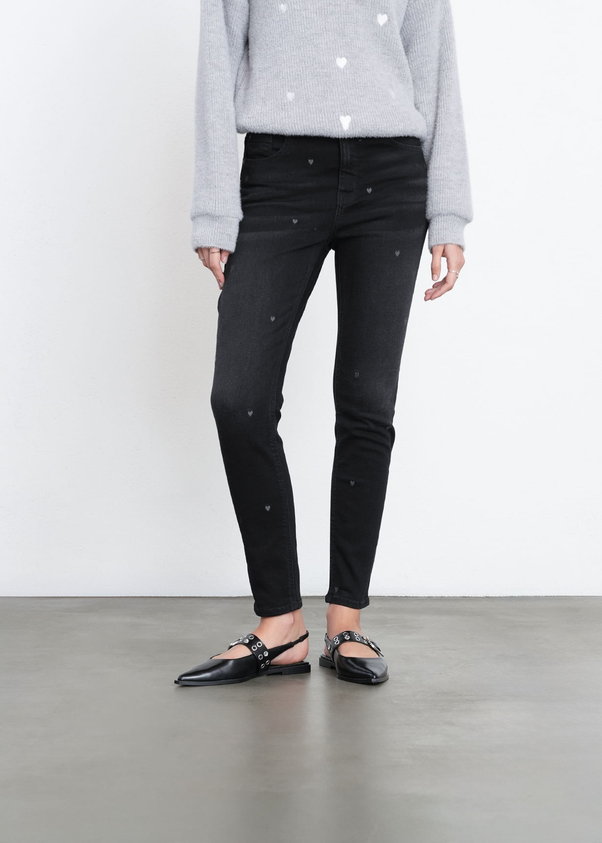Jean Skinny con mini corazones