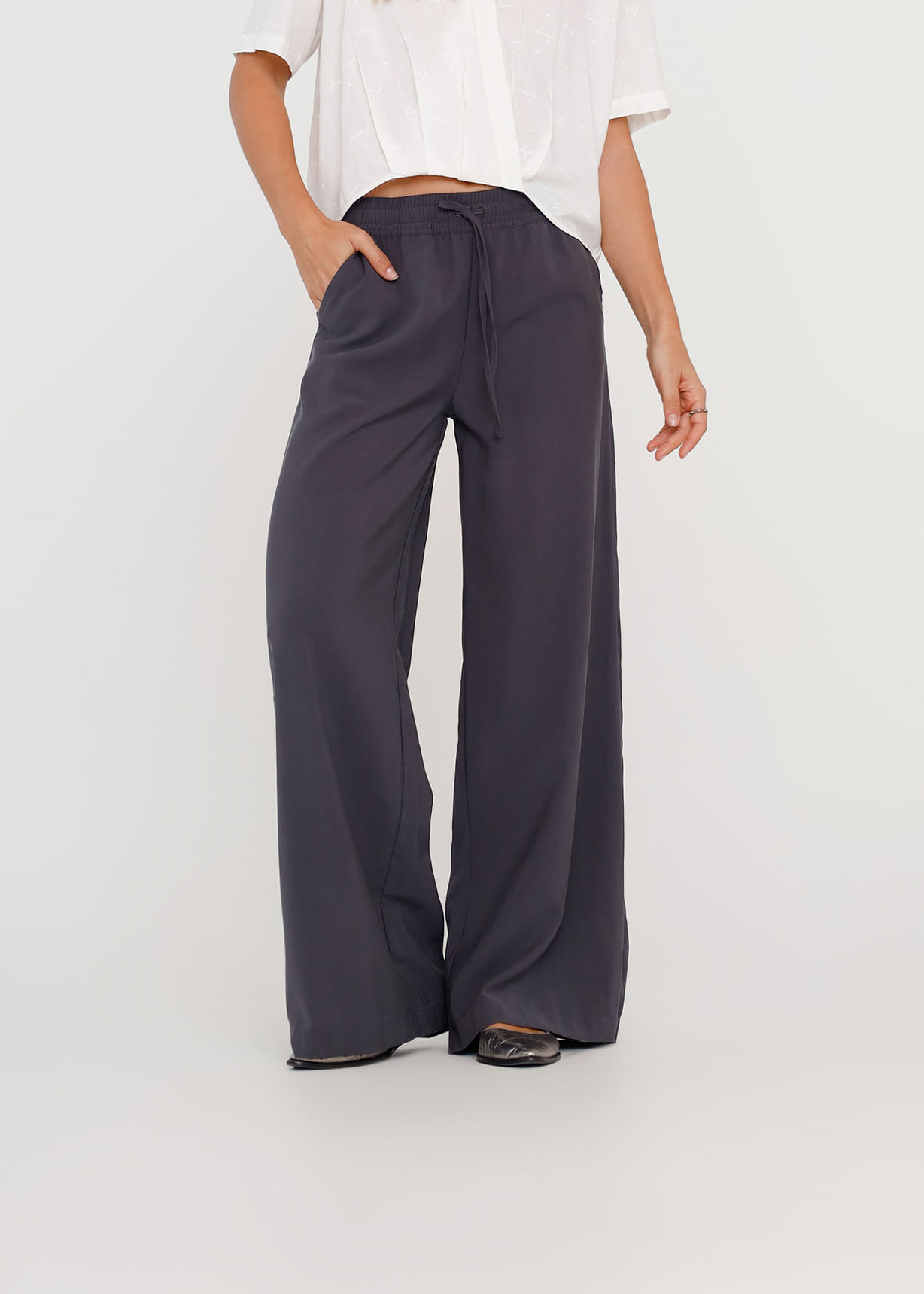 Pantalón Palazzo con cordón