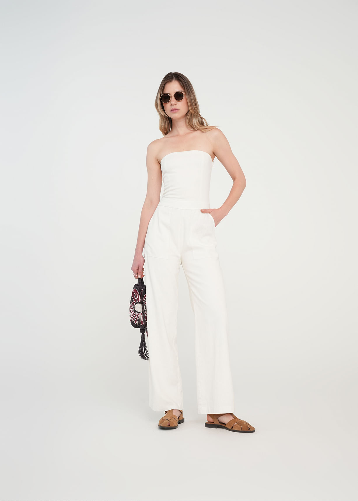 Enterizo largo con strapless