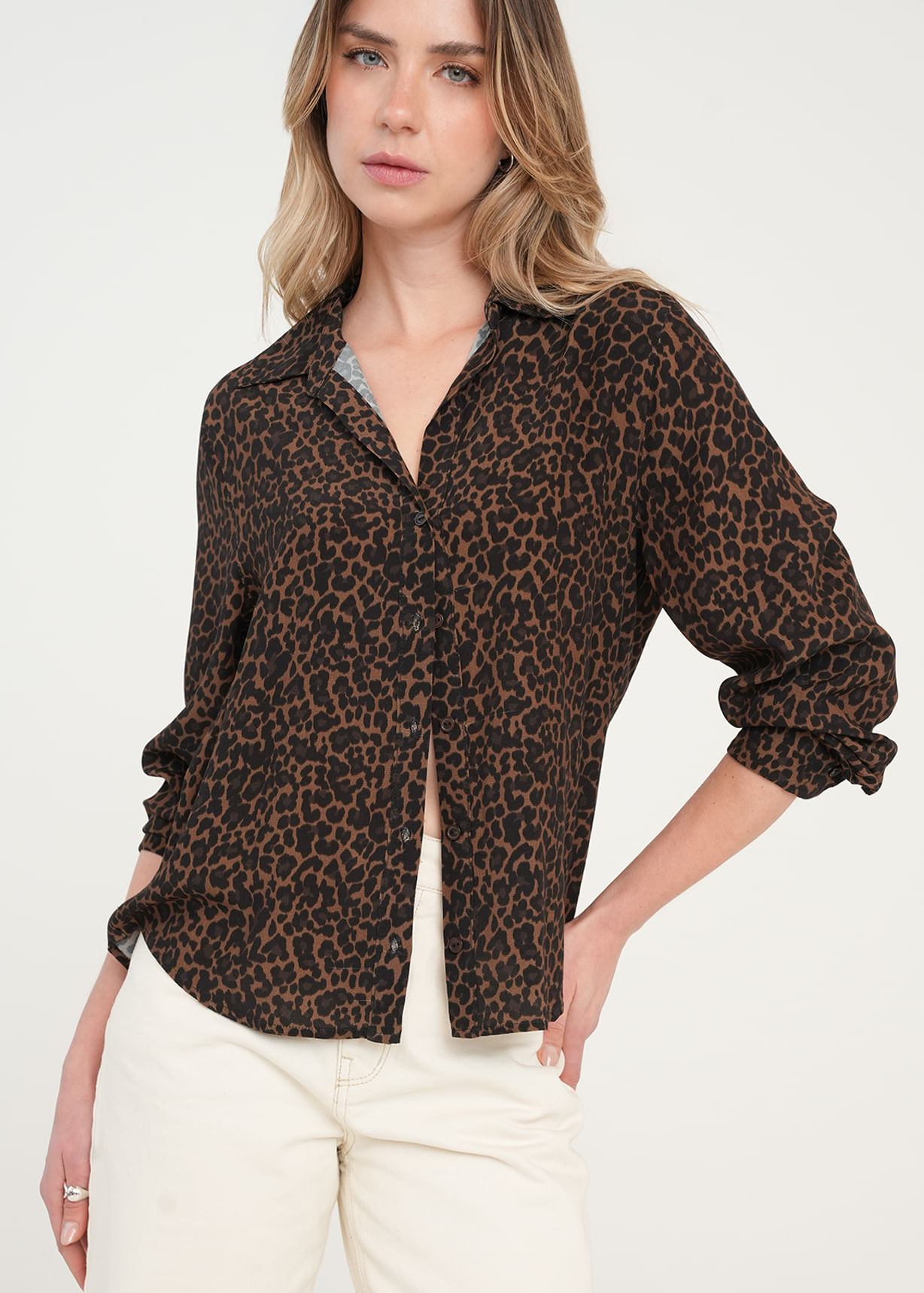 Camisa clásica de animal print