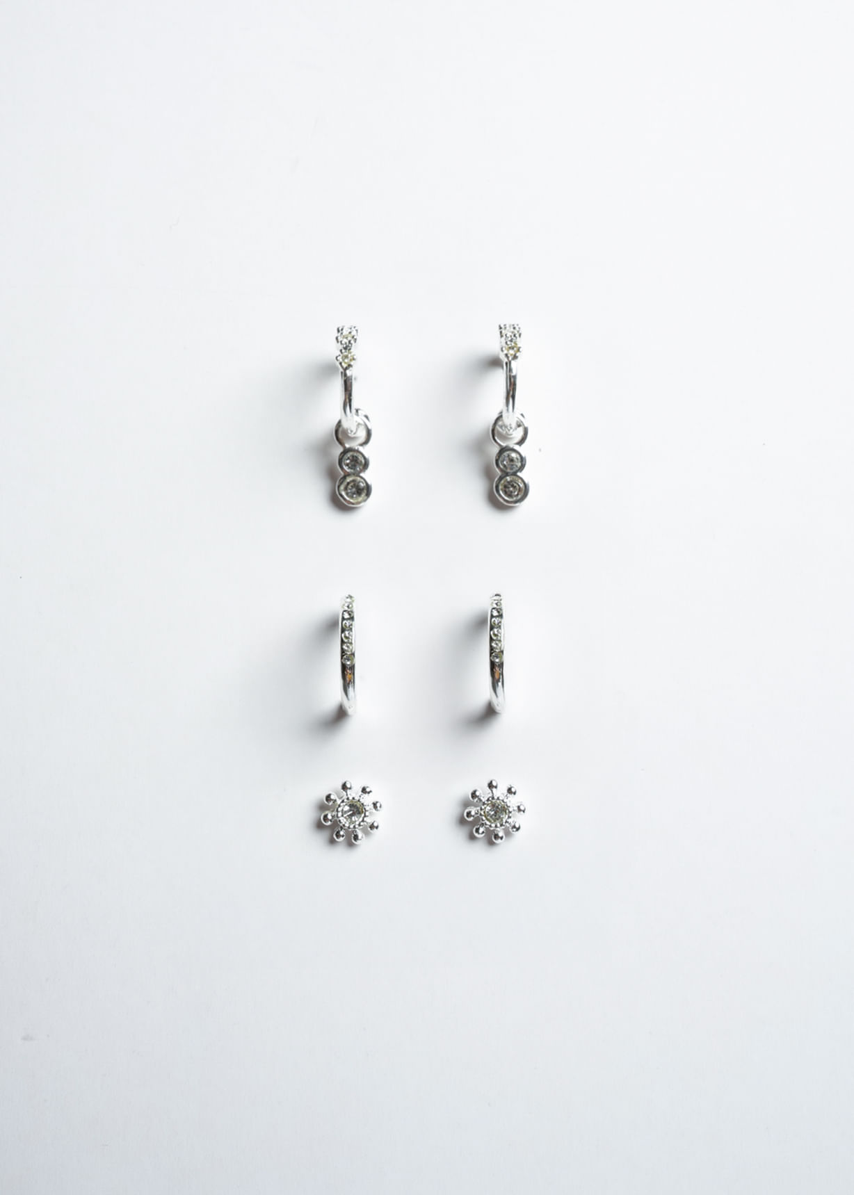Set de aretes con brillo
