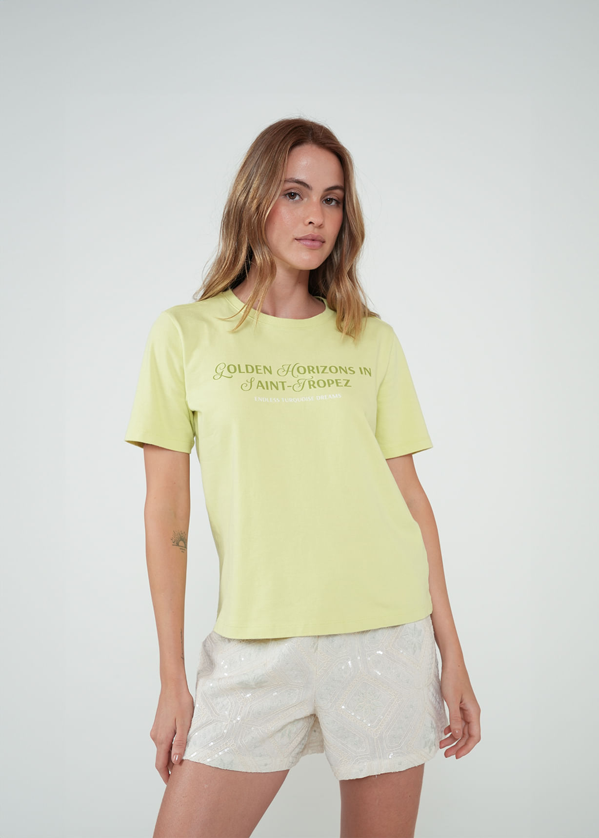 Camiseta estampada manga corta