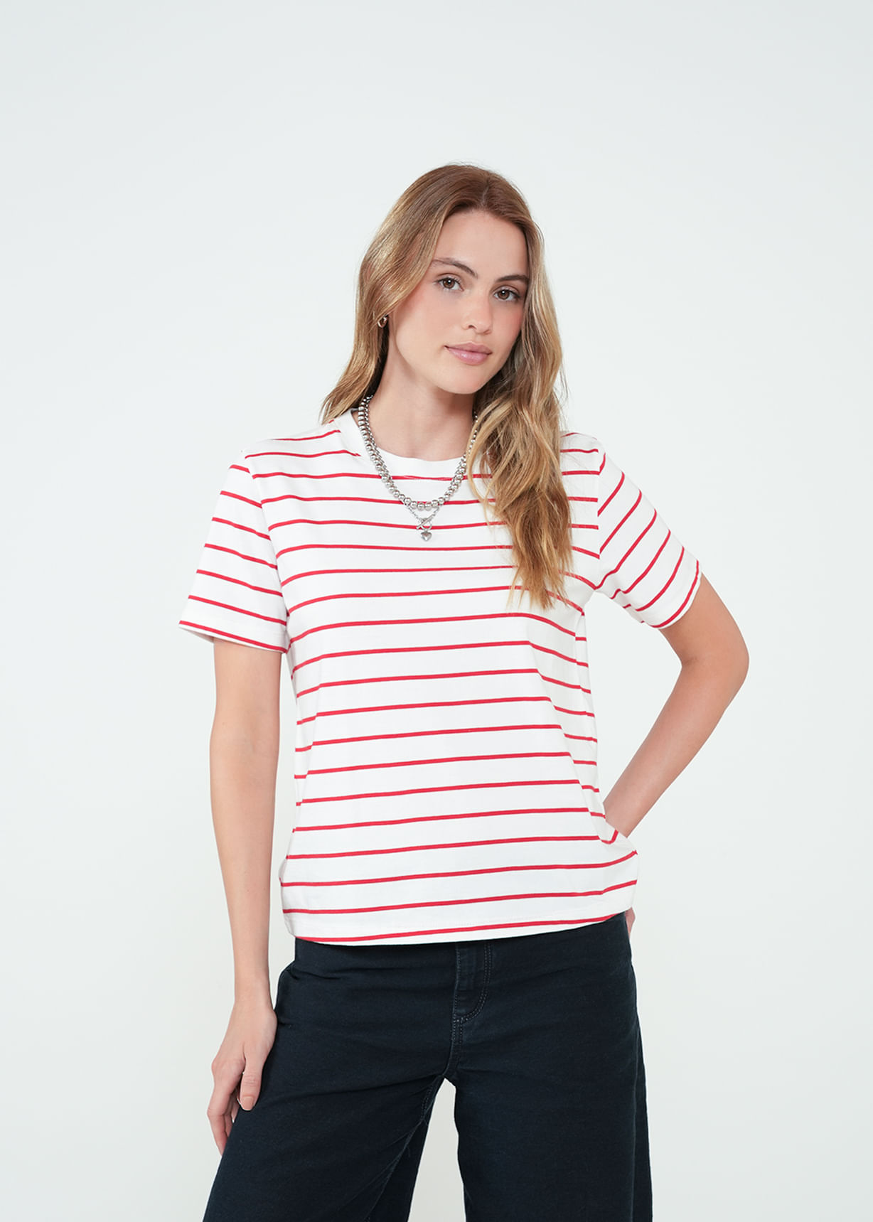 Camiseta estampada a rayas