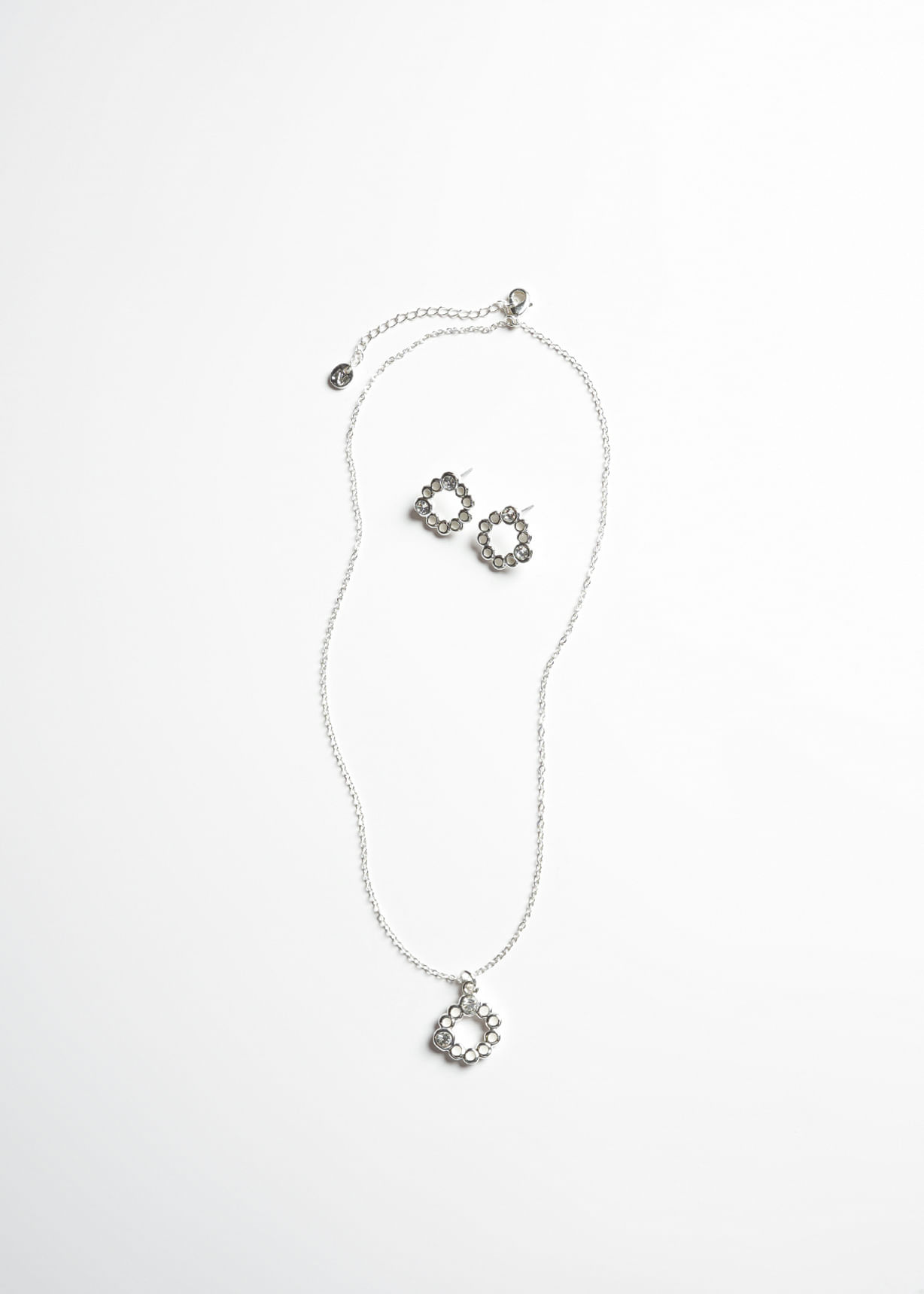 Set de collar y aretes circulares
