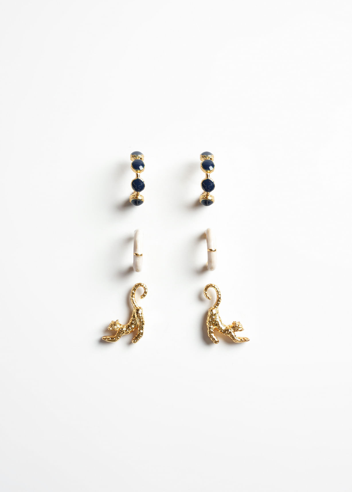 Set de aretes con leopardo