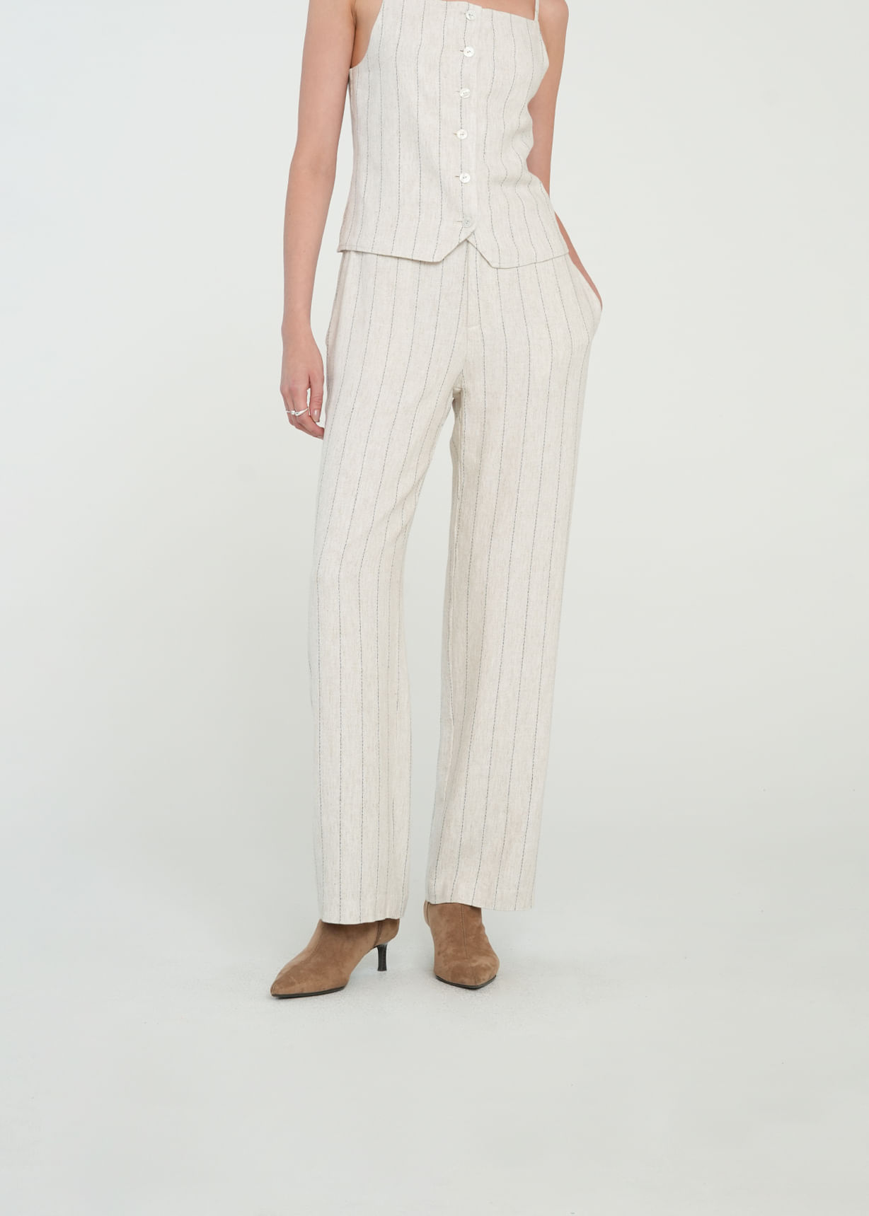 Pantalón Straight a rayas