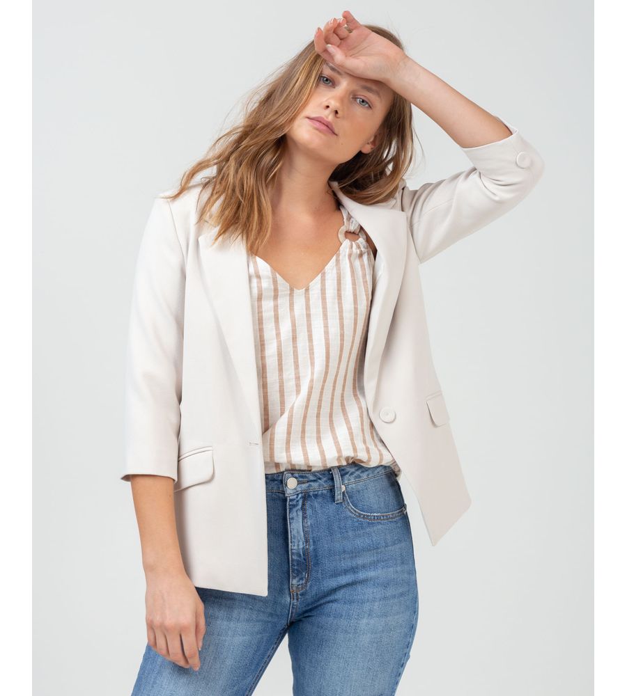 Blazer manga tres cuartos Clearance