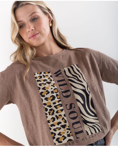 camisetas animal print mujer