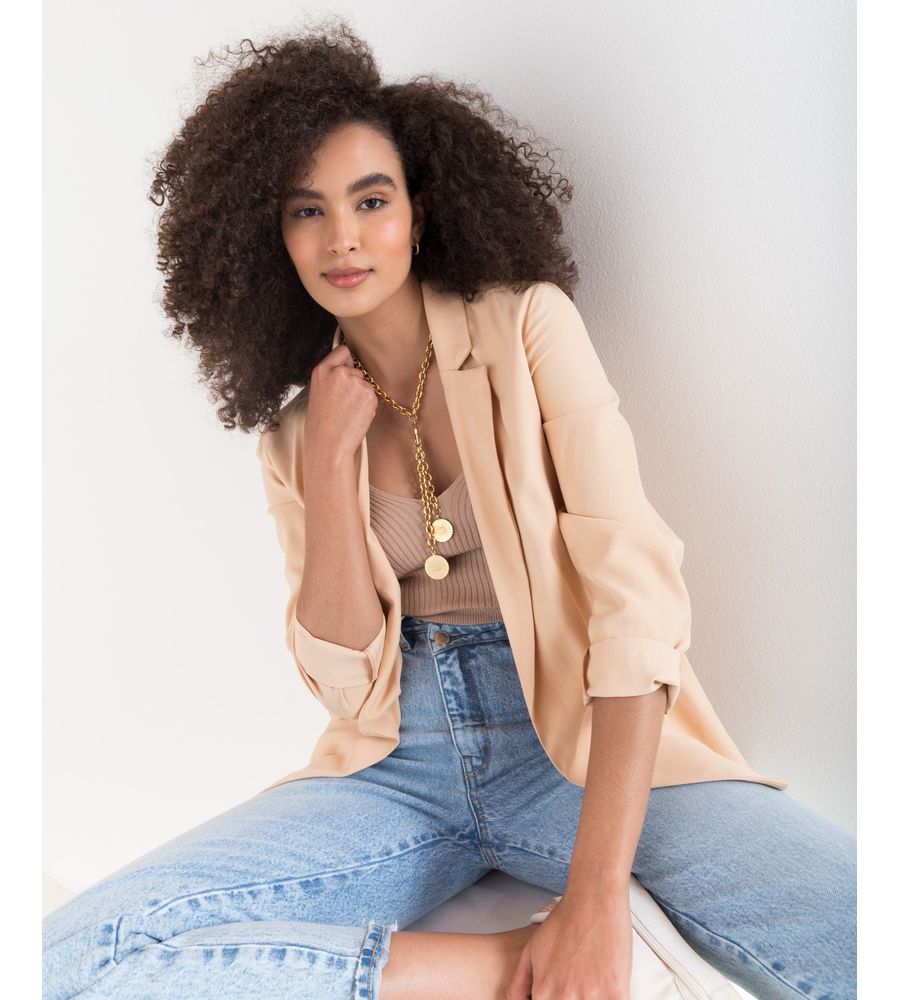 Chaqueta para mujer amarilla oversize estilo blazer | Compra Online - nafnaf