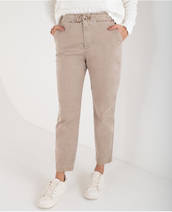 Pantalón alto con lazo a la cintura