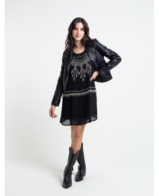 Vestido con abertura en espalda